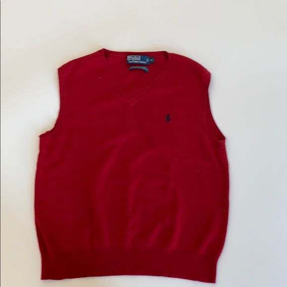 Polo by Ralph Lauren Other - Red Pima Cotton Sweater Vest Polo by Ralph Lauren Other - Red Pima Cotton Sweater Vest